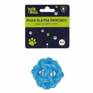 Trik Roll Gadżet Piłka dla psa świecąca 6cm niebieska Trik Roll (560862)