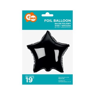 Godan Balon foliowy gwiazda czarna 19 cali 19cal Godan (hs-g19cn)