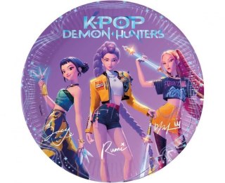 Godan Talerz jednorazowy K-POP DEMON HUNTERS papier śr. 230mm 8 szt Godan (98638)
