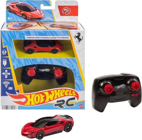 Hot Wheels Samochód zdalnie sterowany Ferrari SF90 Stradale Assetto Fiorano Hot Wheels (JGD09)