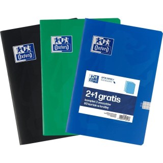 Oxford Zeszyt Oxford A5 60 kartek krata 2+1 gratis
