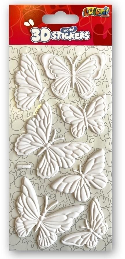Penmate Naklejki świąteczne 3D Model WHITE BUTTERFLIES Tt9327 Penmate (SWP-3708)