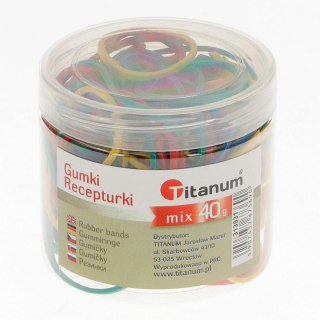 Titanum Gumki recepturki mix 40g śr. (mix)mm Titanum