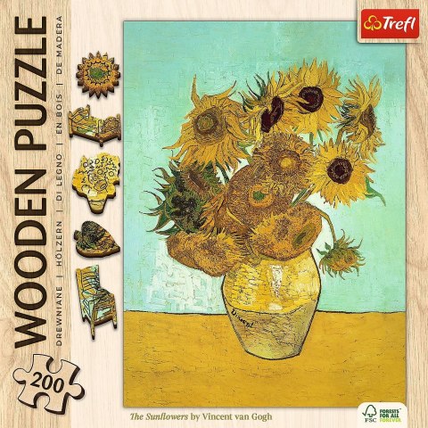 Trefl Puzzle Drewniane Słoneczniki - Vincent van Gogh Trefl (20249)