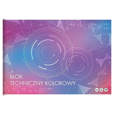 Top 2000 Blok techniczny Basic A4 kolorowy 160g 10k Top 2000 (400204141)