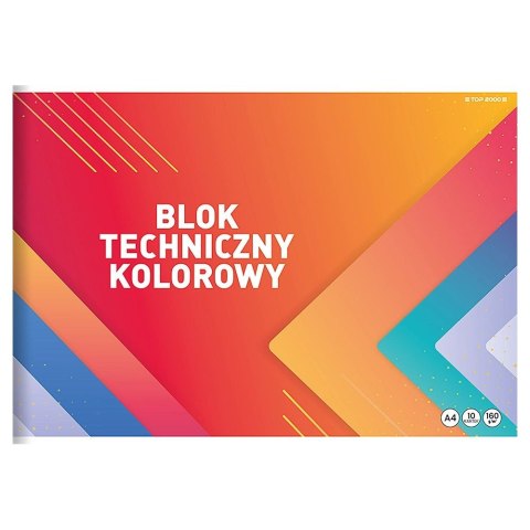 Top 2000 Blok techniczny Basic A4 kolorowy 160g 10k Top 2000 (400204141)