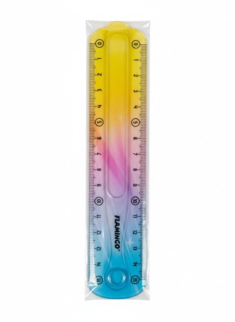 Flamingo Linijka plastikowa 15cm Flamingo (FLKR972275)