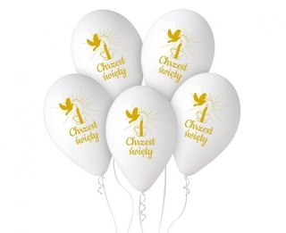 Godan Balon gumowy Chrzest Św. (świeca) biała Godan (GS120/CHS)
