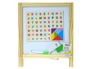 Adar Tablica kredowa wustronna 39x34x3cm, biała magnetyczna suchościeralna, czarna z kredą biały Adar (584426)