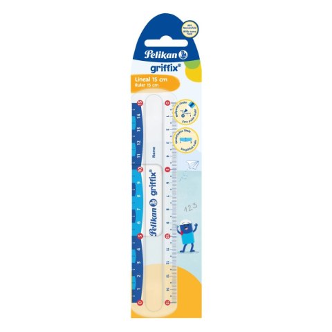 Pelikan Linijka plastik Griffix 822275 15cm Pelikan (300000445)