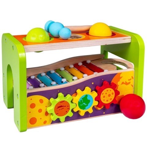 Smily Play Zabawka edukacyjna Przybijanka drewniana z cymbałkami Smily Play (SPW83694)