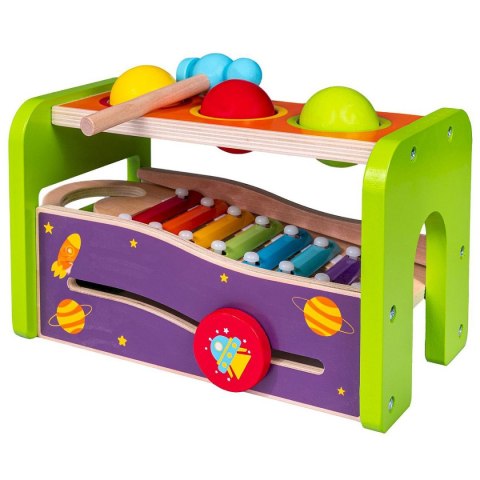 Smily Play Zabawka edukacyjna Przybijanka drewniana z cymbałkami Smily Play (SPW83694)