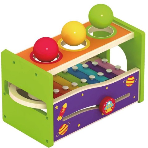Smily Play Zabawka edukacyjna Przybijanka drewniana z cymbałkami Smily Play (SPW83694)