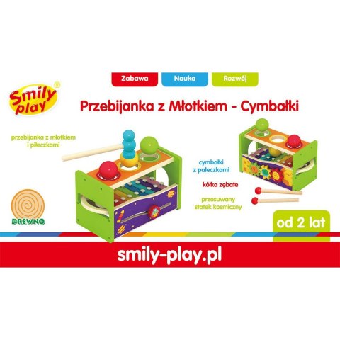 Smily Play Zabawka edukacyjna Przybijanka drewniana z cymbałkami Smily Play (SPW83694)