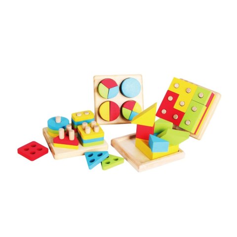 Smily Play Zabawka edukacyjna drewniana inteligencja 4w1 Smily Play (AC7620 AN01)