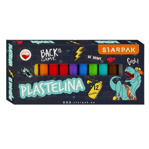 Starpak Plastelina 12 kol. dINO mix Starpak (536883)
