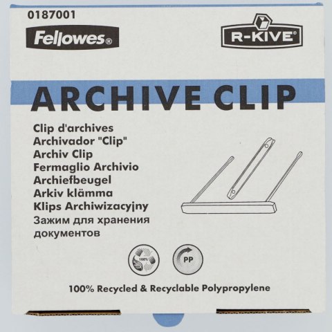 Fellowes Klipsy do spinania dokumentów plastik 50 szt Fellowes (89500)