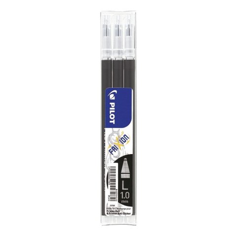Pilot Wkład do pióra kulkowego Frixion wkład czarny 1,0mm Pilot (BLSFR10-B-S3-E)