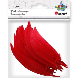 Titanum Piórka Craft-Fun Series czerwony 24 szt Titanum