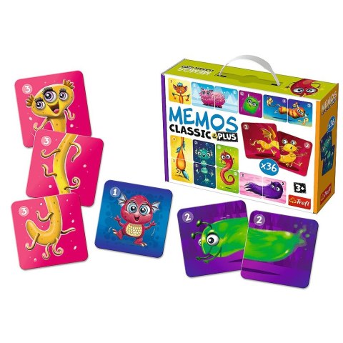 Trefl Gra pamięciowa Memos Classic & Plus, Cute Monsters Trefl (02273)