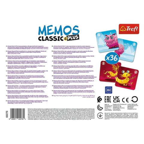 Trefl Gra pamięciowa Memos Classic & Plus, Cute Monsters Trefl (02273)