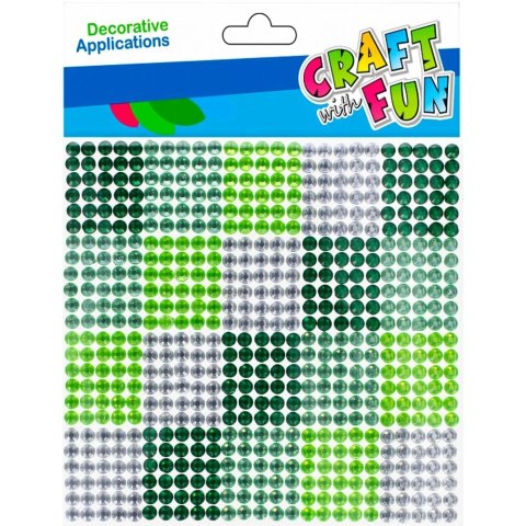 Craft With Fun Kryształki Samoprzylepne Zielone zielone Craft With Fun (501431)