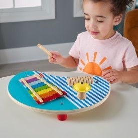 Fisher Price Cymbałki Drewniany Muzyczny Stoliczek Fisher Price (HXT91)