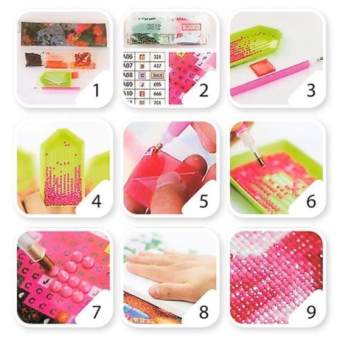 Flamingo Line Zestaw kreatywny Diamentowa mozaika 30x40cm Konie Flamingo Line (TGD71270)