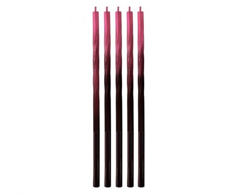 Godan Świeczka urodzinowa Świderki Ombre, czerwony/czarny, 5x5x150mm, 5 szt Godan (7C-SSOC)