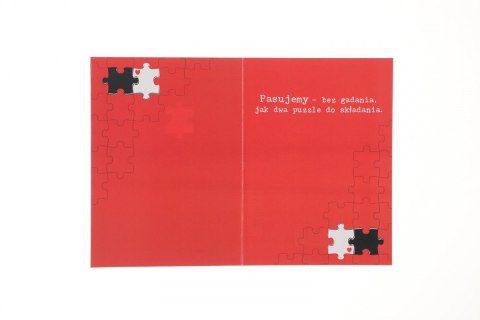 Henry Kartka składana B6 Karnet B6 Walentynki PUZZLE Henry (5908451981099)