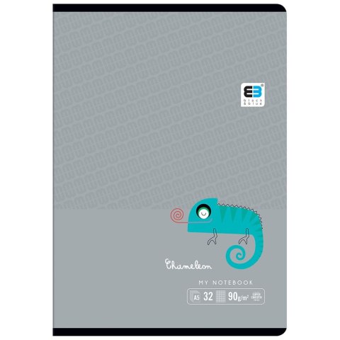 Interdruk Zeszyt A5 Black & Blue Tropical 32k. 70g linia Interdruk (ZE32=BBT)