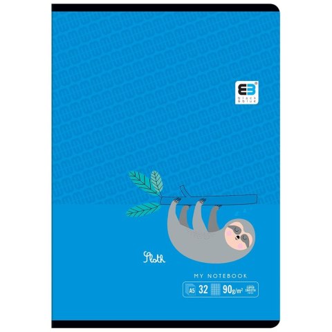 Interdruk Zeszyt A5 Black & Blue Tropical 32k. 70g linia Interdruk (ZE32=BBT)