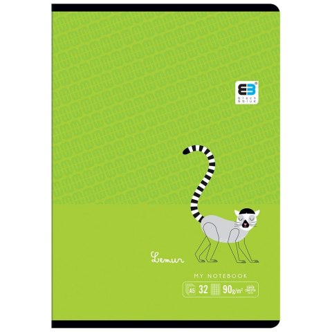 Interdruk Zeszyt A5 Black & Blue Tropical 32k. 70g linia Interdruk (ZE32=BBT)