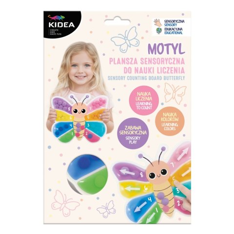 Kidea Zabawka edukacyjna Motyl PLANSZA SENSORYCZNA DO NAUKI LICZENIA Kidea (PLSNLMKA)
