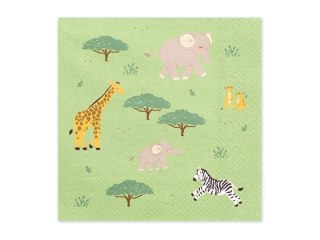 Partydeco Serwetki Safari 12szt. mix papier [mm:] 330x330 Partydeco (SP33-116)