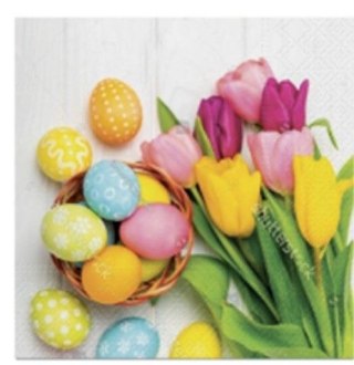 Paw Serwetki TaT Wielkanoc mix nadruk bibuła [mm:] 330x330 Paw (TL128300)