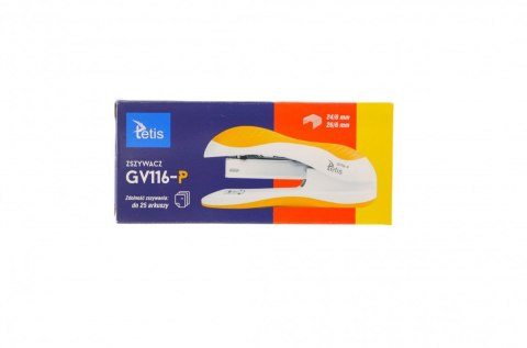 Tetis Zszywacz pomarańczowy 5903242105357 pomarańczowy 25k (GV116-P) Tetis