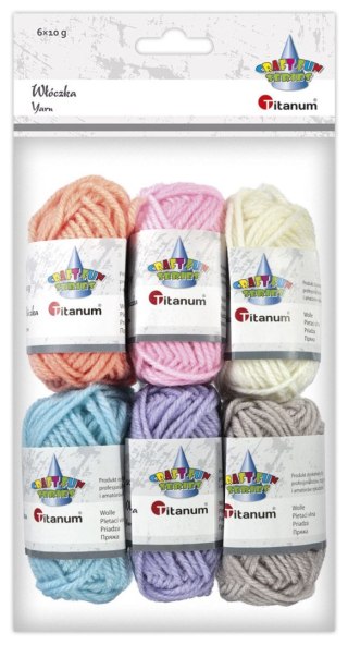 Titanum Włóczka Craft-Fun Series pastelowa 6 kol. Titanum