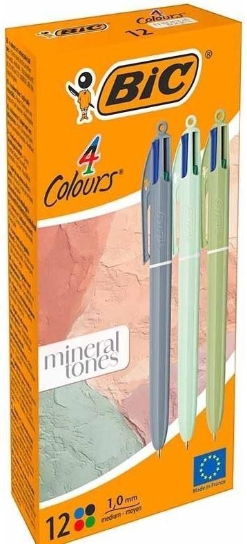 Bic Długopis wielofunkcyjny 4 Colours MINERAL TONE 12 szt mix kol wkład mix 0,32mm Bic (303301)