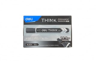 Deli Marker permanentny wkład czarny 1,5-5,0mm ścięta końcówka Deli (EU10120)