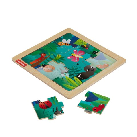 Fisher Price Puzzle drewniane mix 9 el. Fisher Price (HXV15)