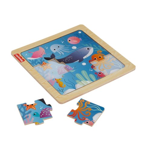 Fisher Price Puzzle drewniane mix 9 el. Fisher Price (HXV15)