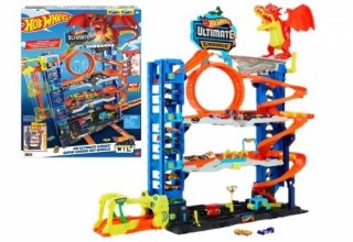 Hot Wheels Garaż City Mega atak smoka Hot Wheels (HKX48)