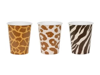 Partydeco Kubek jednorazowy Safari cętki papier 220ml Partydeco (KPP115-EU1)