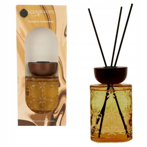 Pavoncella Odświeżacz powietrza Scentchips Dyfuzor patyczkowy Stars Orange & Cedarwood 200ml Pavoncella (8716516204727)