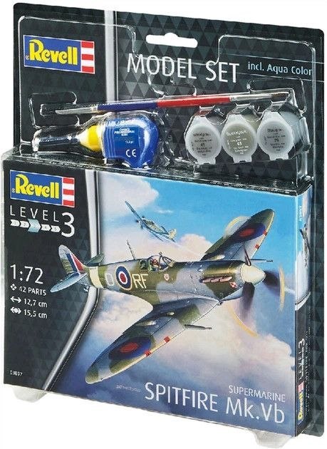 Revell Model do sklejania Set myśliwiec Spitfire MK.Vb. Skala 1:72 Revell (63897)