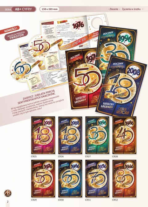 Ab Card Kartka składana Cyfry CR AB+ Ab Card (5905937482149)