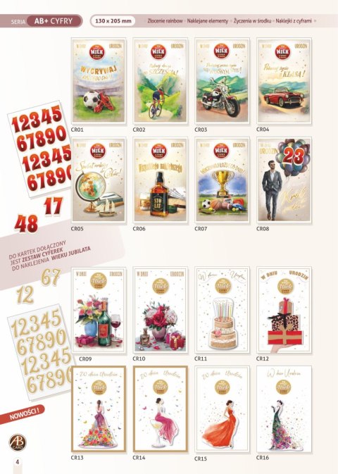 Ab Card Kartka składana Cyfry CR AB+ Ab Card (5905937482149)