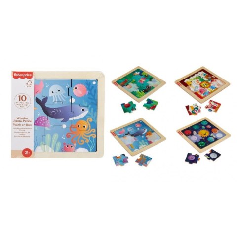 Fisher Price Puzzle drewniane mix 9 el. Fisher Price (HXV15)