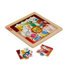 Fisher Price Puzzle drewniane mix 9 el. Fisher Price (HXV15)